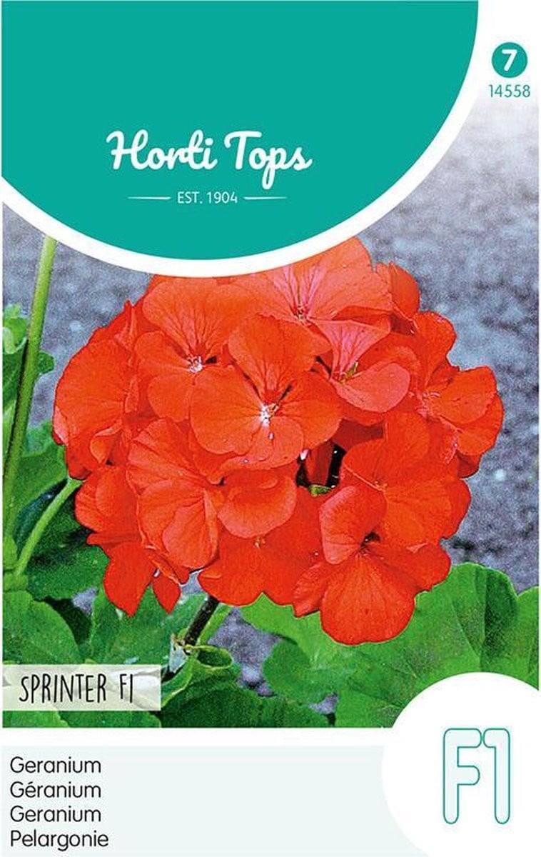 Hortitops Geranium Bloemzaad Sprinter - Oranje/Rood