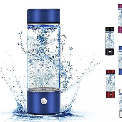 Wasserstoff-Wasserflasche, 3 Minuten, tragbarer Wasserstoff-Wasserflaschengenerator, Spe-Pem-Technologie, Wasserionisierer, Geschenk für die Liebe, geeignet für Reisen, Training zu Hause, schwarzer