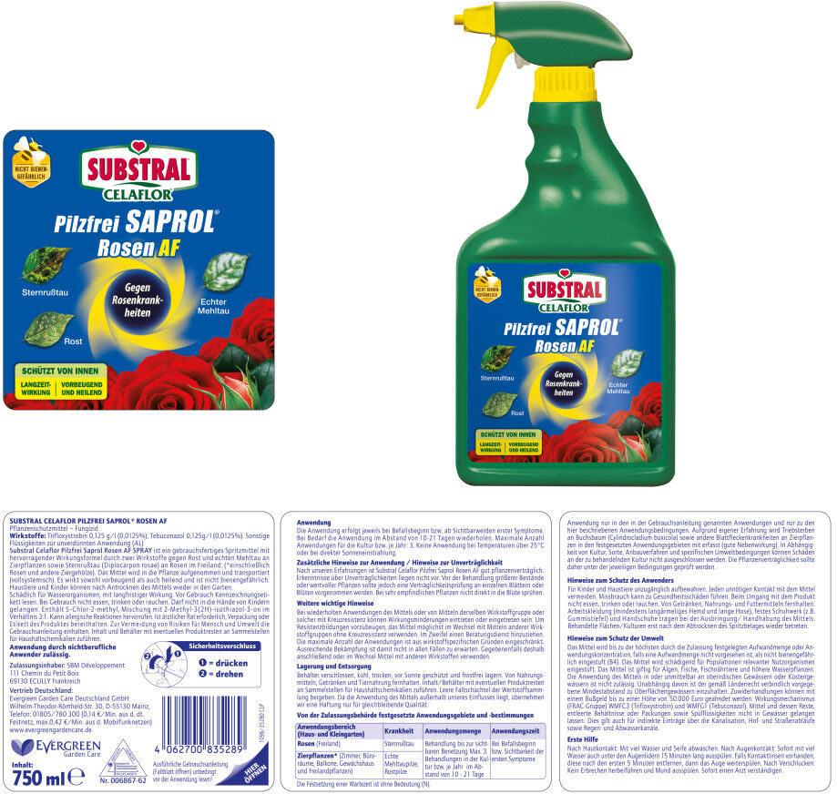 Celaflor Pilzfrei Saprol Rosen AF 750 ml