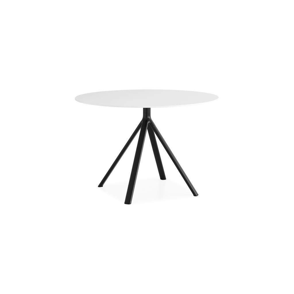 Lapalma Fork Outdoor Tisch (Ø 80cm, schwarz lackiert, HPL weiß) Ø 80cm | schwarz lackiert | HPL weiß EP12405+EP83H