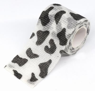 The Handy Homestead Animal Print Self Adhesive Bandage Wrap For Pets Sports And First Aid cow Texture