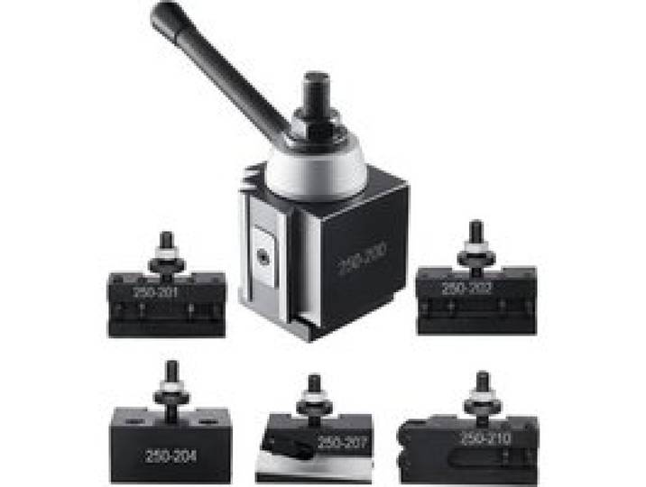 VEVOR Ensemble de Poteaux d'Outil à Changement Rapide, 6 pcs, Porte-Outil de Tour, Poteau d'Outil de Type à Piston et Accessoires, pour Mini-Tour 254-381 mm et Tour à Métaux, Matériau en Acier Durable