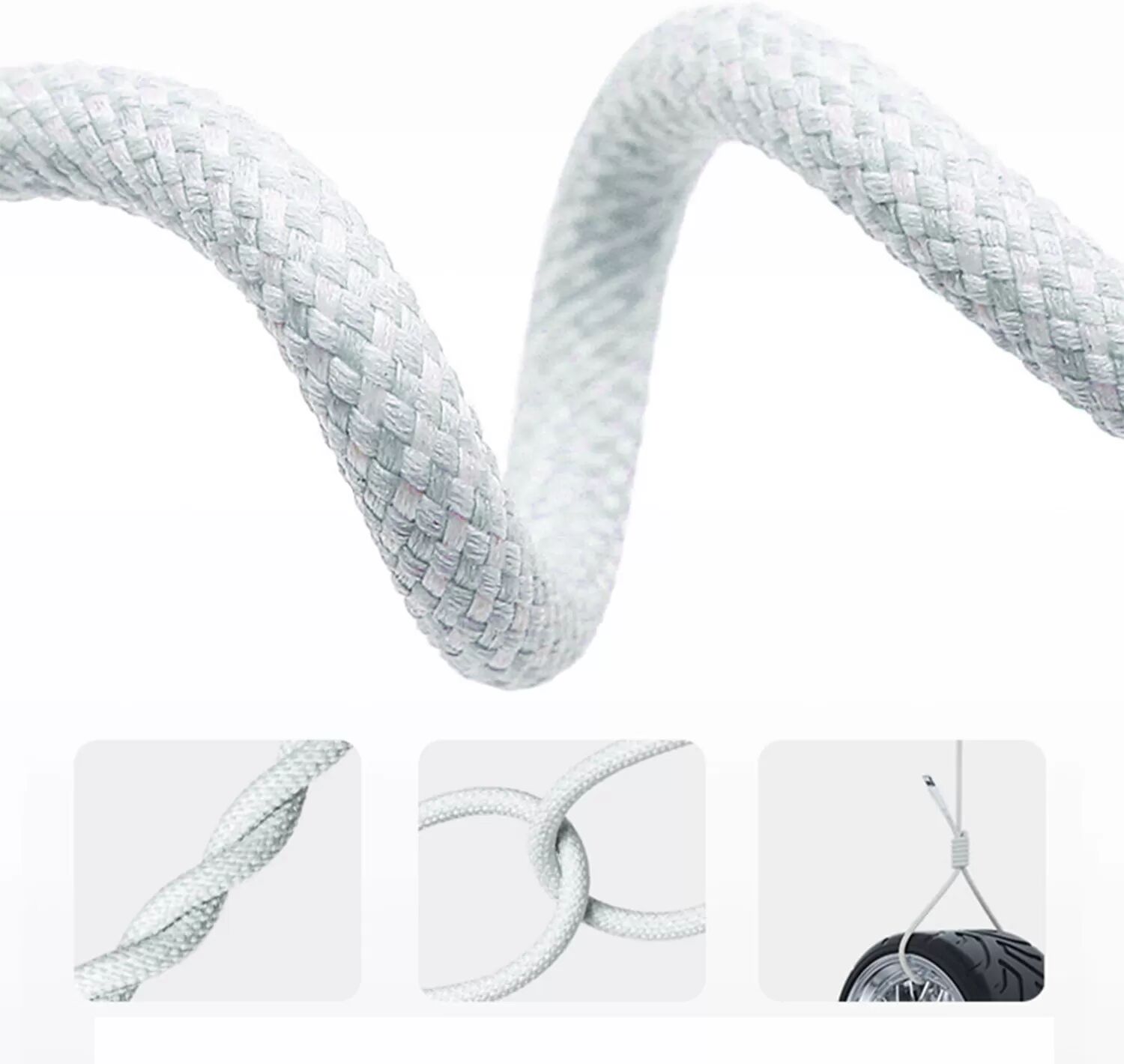 INF 2 m USB-C-auf-C-Kabel, 2er-Pack Weiß