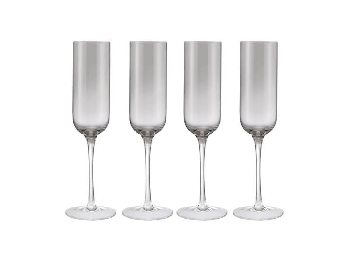 blomus Verre à champagne Fuumi 22 cl lot de 4 Smoke - clair