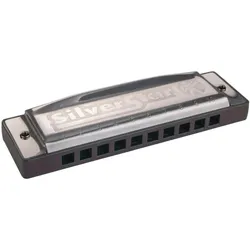 Hohner Silver Star A-Dur (Mundharmonika, Diatonisch), Blasinstrumente, Schwarz