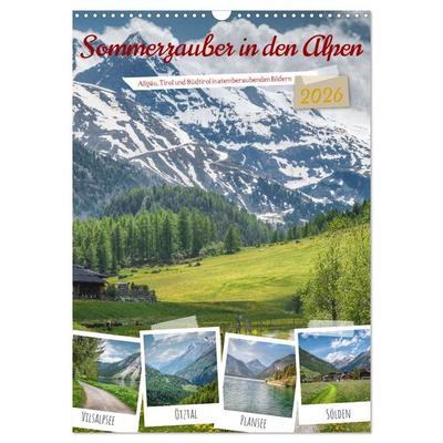 Sommerzauber in den Alpen (Wandkalender 2026 DIN A3 hoch), CALVENDO Monatskalender