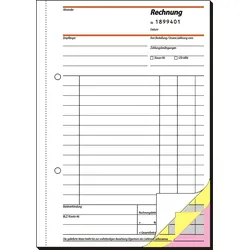 Sigel Formularbuch Rechnung A5 hoch selbstdurchschreibend VE=3x50 Blatt