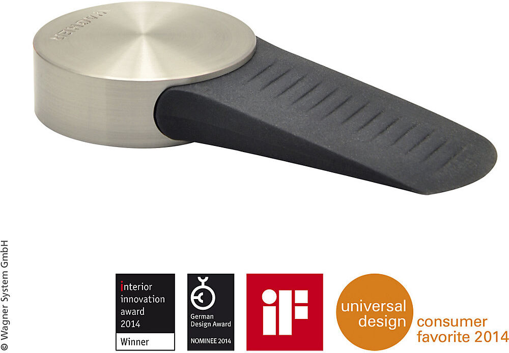 Design-Türstopper mit Keil, Ø 90 mm, VE 2 Stk, Höhe 17 mm Wagner