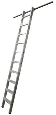 KRAUSE Regalleiter, Aluminium, mit 1 Paar Einhängehaken, 7 Stufen