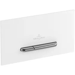 Villeroy & Boch ViConnect WC-Betätigungsplatte 92216168 2-Mengen-Spülung, weiß, Kunststoff, Tasten chrom