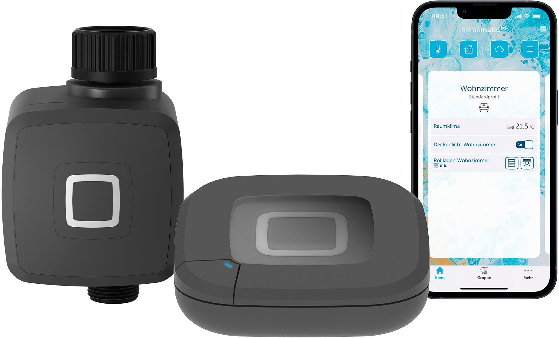 HOMEMATIC IP Smart-Home-Zubehör "Bundle Bewässerungsaktor + Access Point 2", schwarz, B:19,5cm H:10cm T:29cm, Smart-Home-Stationen