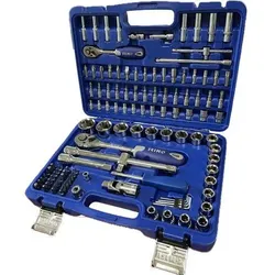 Irimo, Steckschlüssel + Stecknuss, Set mit 115 1/4"- und 1/2"-Steckschlüsseln, Bits und Zubehör, limitierte Auflage