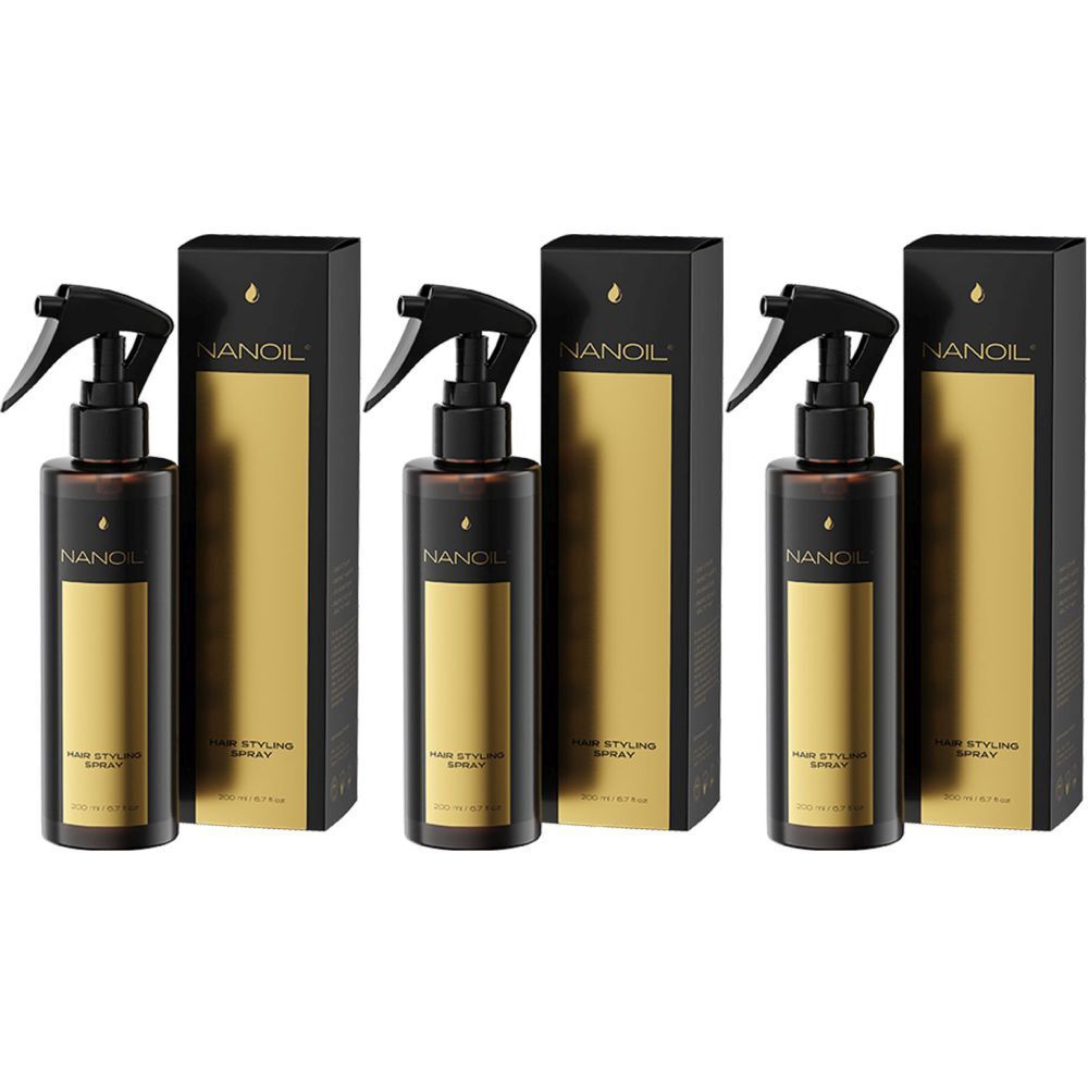 Nanoil Hair Styling Spray x3 3x200 ml Dosierspray