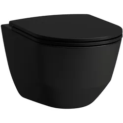 LAUFEN PRO Wand-Tiefspül-WC, spülrandlos, 360x530mm, verdeckte Befestigung, H8209667160001, Farbe: Schwarz Matt