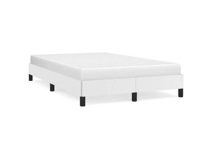 Cadre de lit 1 personne - blanc - 120x200 cm - Similicuir LL168152
