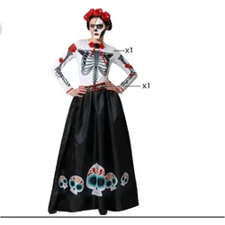 Carnival Toys Verkleidung Skelett Mexikanerin Bunt (L, M)