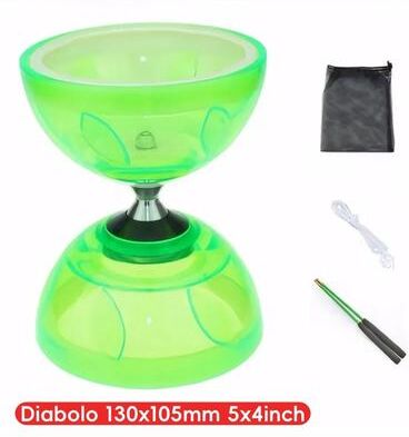 Uplift Picks Triple Bearing Chinese Yoyo Diabolo Set For Kids And Adults green Small