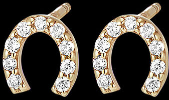 Edenly Ohrringe Frische - Lucky - Gelbgold, 18 Karat, mit Diamanten