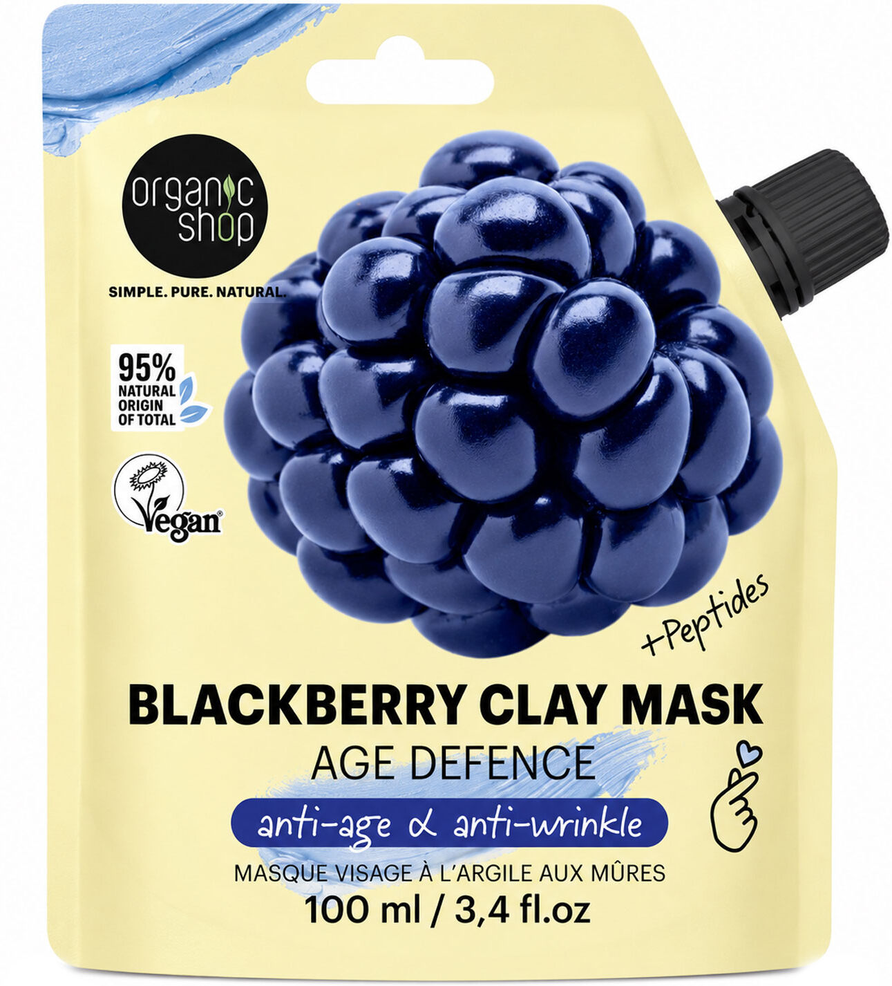 ORGANIC SHOP Blackberry Clay Mask 100ml