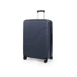 Suitline Wave – Großer Reisekoffer 75 cm, Hartschalenkoffer ABS, TSA, Packvolumen 108 L, Dunkelblau