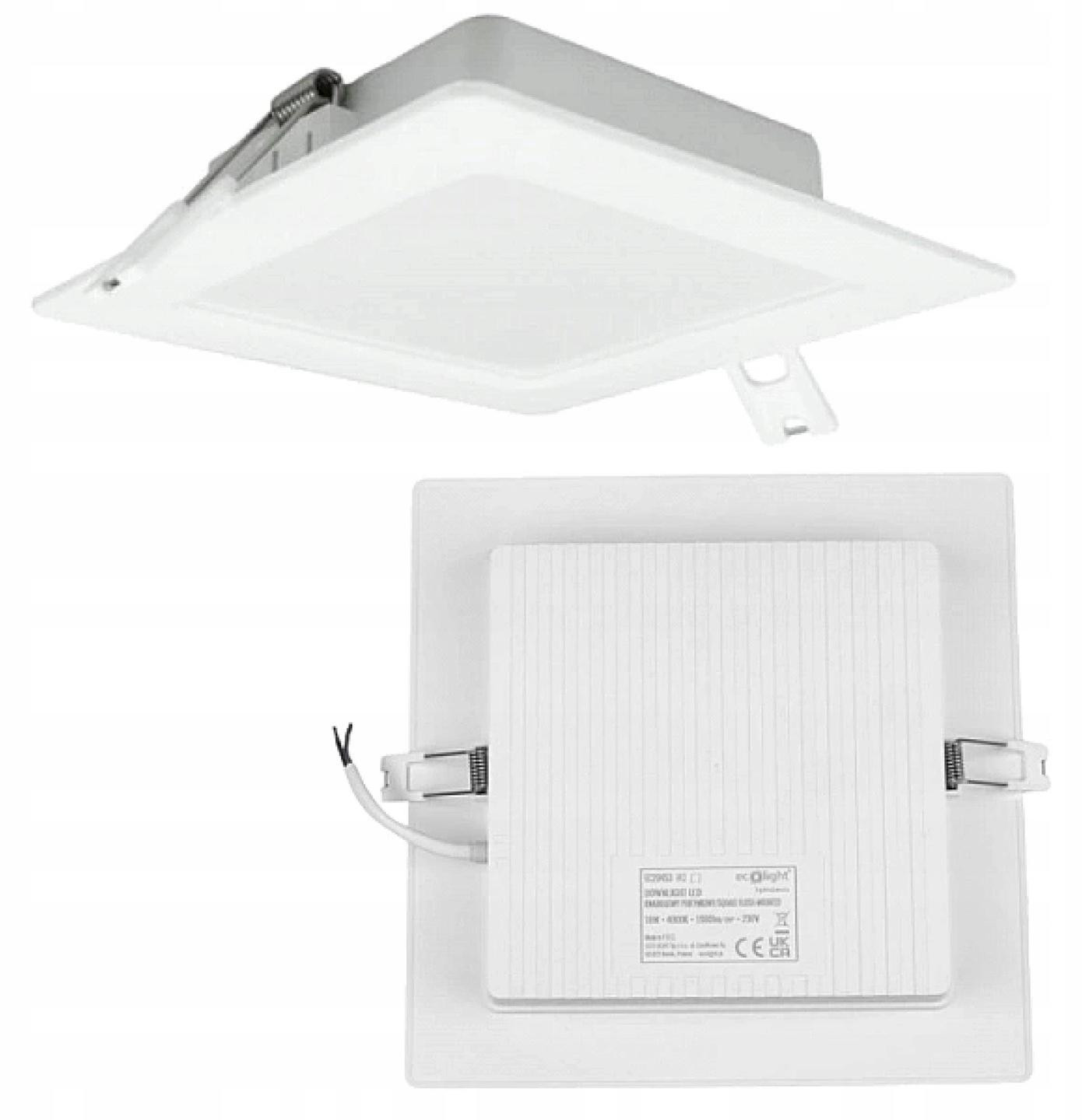 Eco Light LED inbouwspot vierkant