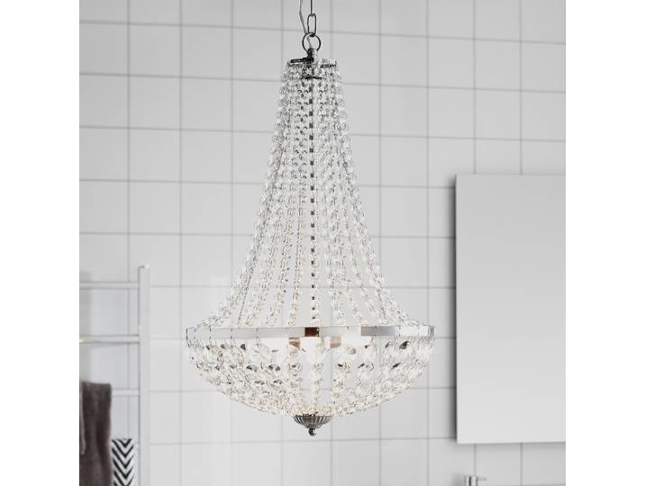 Gränsö 3 Kronleuchter IP44 chrom - Markslöjd - Badezimmer - Kristall - Mehrflammig