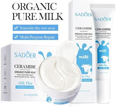 Beloved Skins Milk Eyes Skin Care, Anti aging Eye Cream, Whitening Moisturizing Mask, Sets Anti Dark Circles, Eyes Skin Care Kit eye Mask Eye Cream