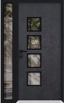 VDomDoors Cynex 6106 Dark Stone Steel Exterior Door