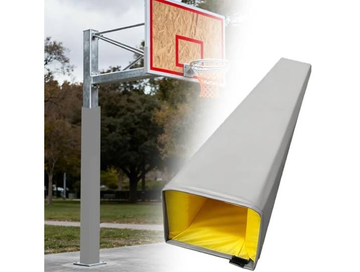 WAHHWF Basketball Pfostenpolster Hochwertige Basketballkorb-Dämpfungspolster für Schutz der Spieler, wetterfeste Spielplatzpfostenpolsterung, Schaumstoff-Säulenverkleidung(Gray,12 x12 (30x30cm))