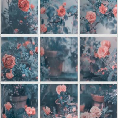 Veer Decor Rose Garden Window Trompe L'Oeil Wallpaper