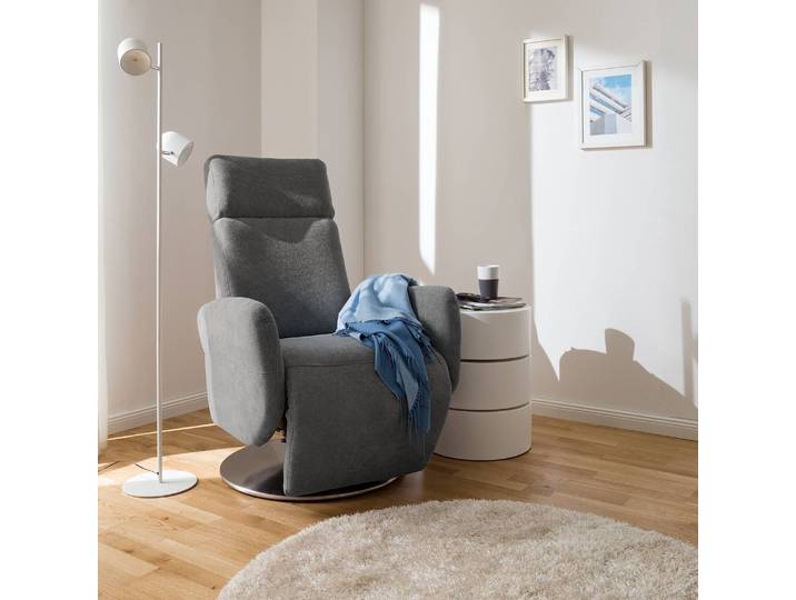 Relaxsessel Grau/Grau Webstoff 71 x 110 x 82cm