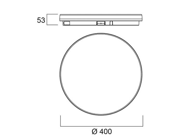 Sylvania Deckenlampe Start Surface Slim, Ø 40 cm, IP54, dim. dimmbar, weiß / opal, für Badezimmer, Kunststoff