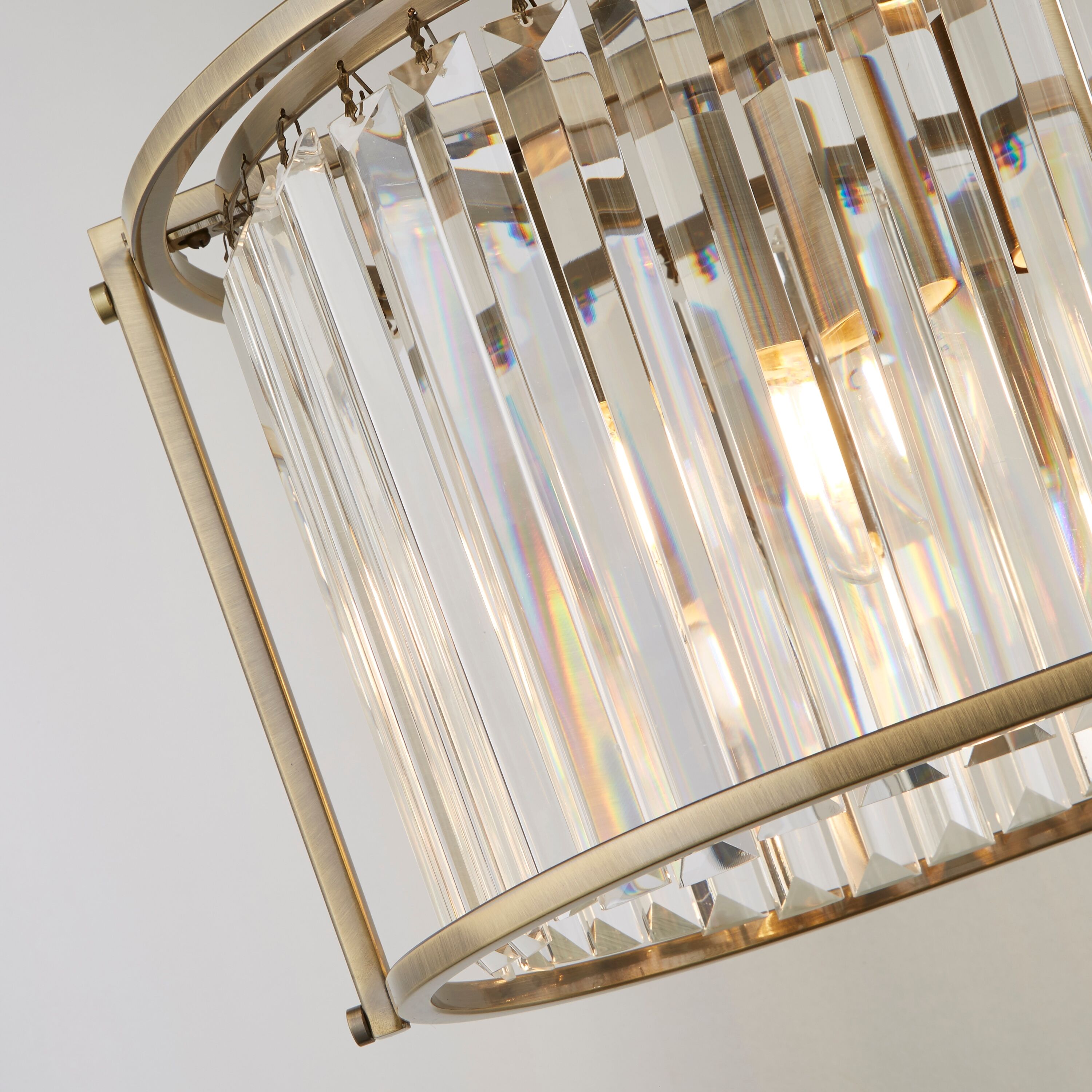 SEARCHLIGHT Hängeleuchte "Hängeleuchte Victoria, 5-flammig", gold (antikmessing), 5, H: 50cm, 1 Stk., Leuchten, Glamourös, Hängeleuchte