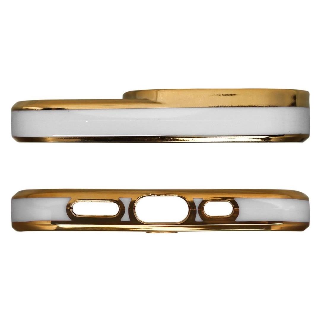 Hurtel Fashion Case Cover für Xiaomi Redmi Note 11 Pro Gold Frame Gel Cover Weiss (Xiaomi Redmi Note 11 Pro) (1404978613)
