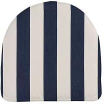 Replacement Chair Cushion - 18.75x18.75 - Box Edge, Canopy Stripe Navy/White - Ballard Designs