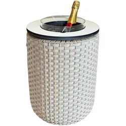 COOTAB Cooler Table, Couchtisch + Beistelltisch, London Beistelltisch mit Acryl-Kühler (34 x 50 cm)