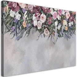 WANDBILD blumen überwachsen