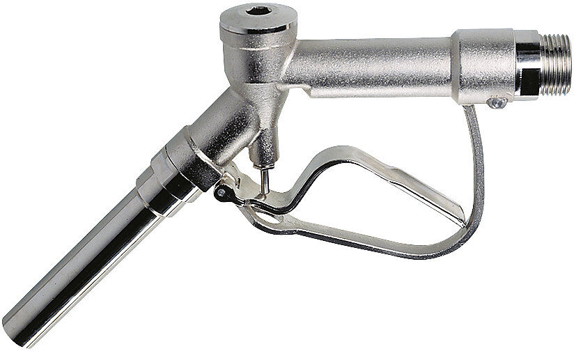 Manuelle Zapfpistole, Messing vernickelt, Dichtungen aus PTFE, mit Schlauchanschluss 3/4'' Jessberger
