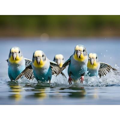 CALVENDO Puzzle Der Sturm der Wellensittiche | 1000 Teile Lege-Größe 64x48cm Foto-Puzzle für glückliche Stunden, Sonstige von , Calvendo Puzzle
