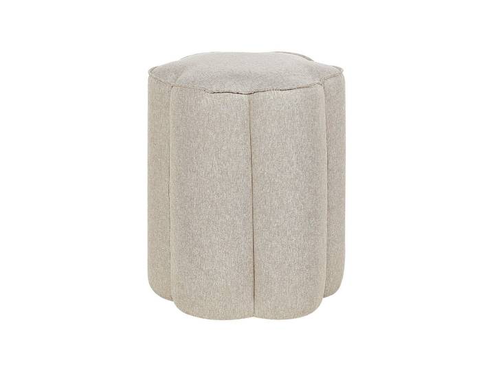 Beliani Pouf Beige Tappen, Rund, 39x45x39 cm, Wohnzimmer, Sessel, Hocker & Hockerbänke, Poufs