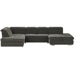 Lounge Collection Wohnlandschaft mit verschiedenen Funktionen Spencer , grau , Maße (cm): B: 382 H: 102 T: 260.0