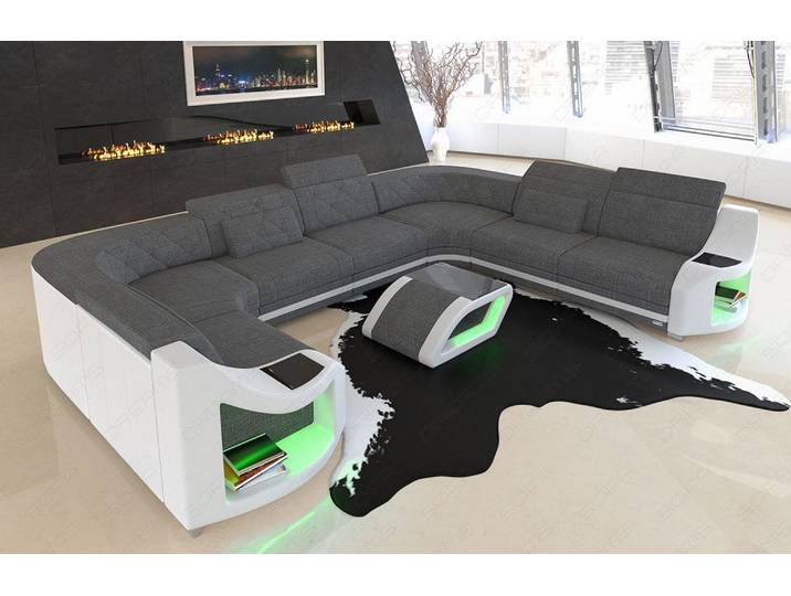 Couchlandschaft Genua U-Form in Stoff
