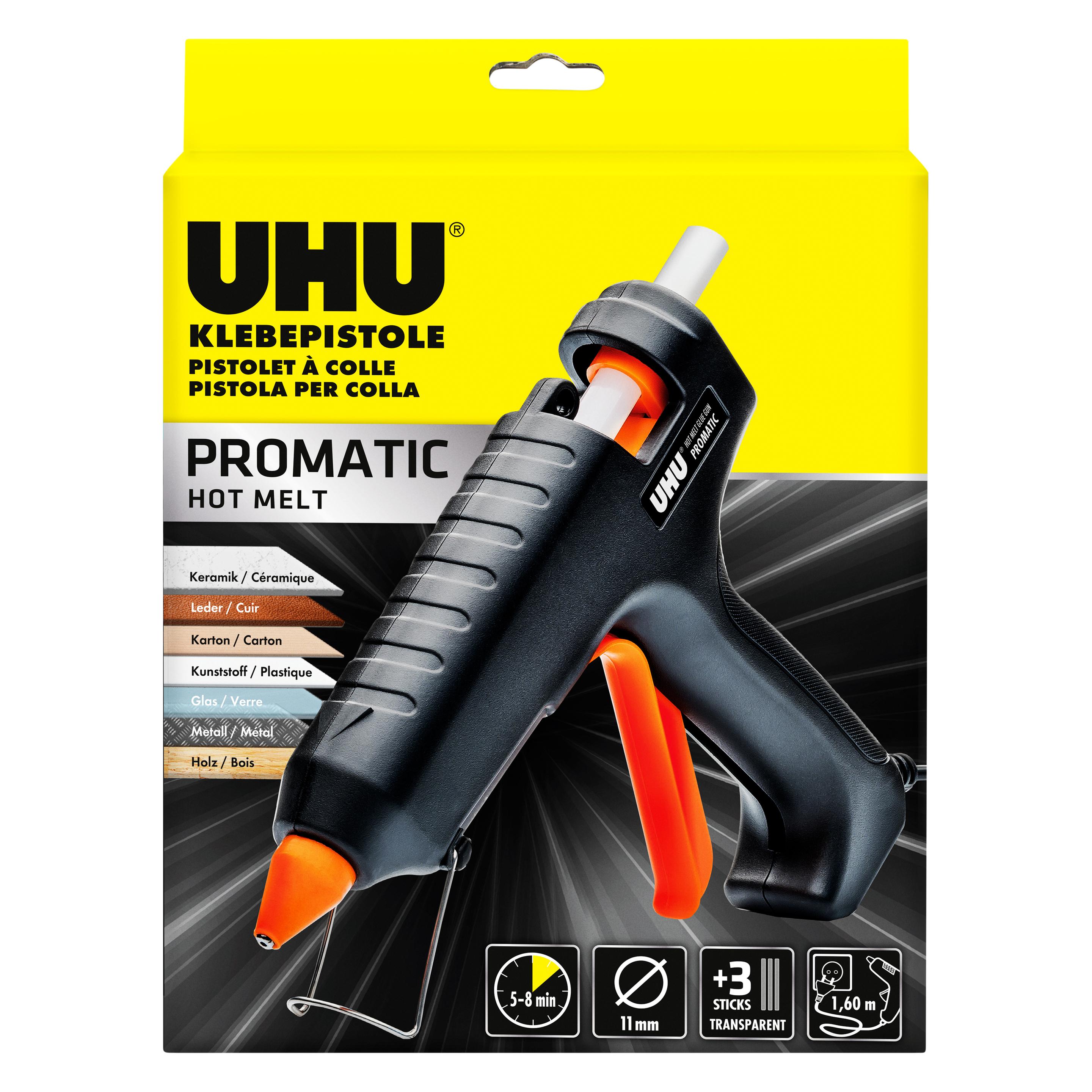UHU PROMATIC HOT MELT Heissklebepistole schwarz, orange, 1 St. (9000513)