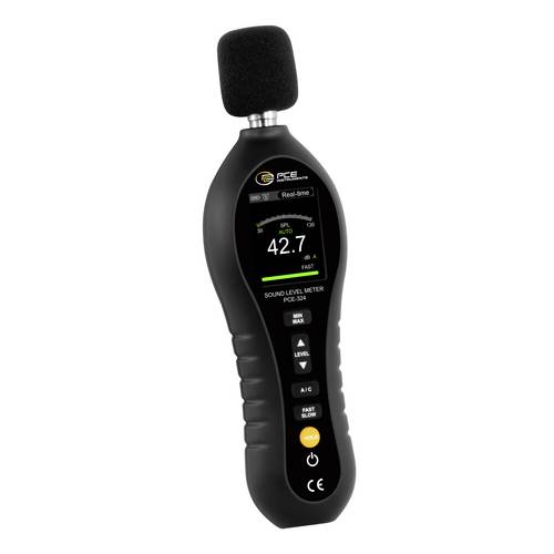 PCE Instruments Schallpegelmessgerät PCE-324 |30..130 dB |LCD Beleuchtung |numerische Werte & Ampelanzeige |MIN MAX HOLD