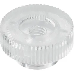 Rändelmutter M4 Kunststoff transparent