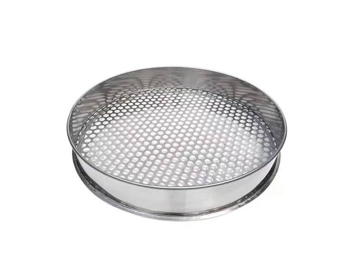 25 cm rundes Lebensmittelsieb aus 304 Edelstahl – langlebiges Sieb for Mehl, Bohnen, Obst und Gartenarbeiten(1mm)