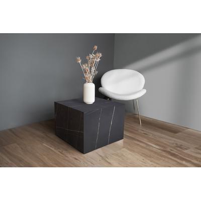 Beistelltisch KAYOOM "Cuboid 125, modernes Design, robuste Konstruktion", schwarz, B:55cm H:40cm T:55cm, MDF mit lackfreiem 3D-Papier, Tische, Beistelltisch, vielseitig einsetzbar, edle Oberfläche, robuste Konstruktion