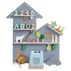 Kinderregal in Grau MDF ca. 55,8x60x18 cm