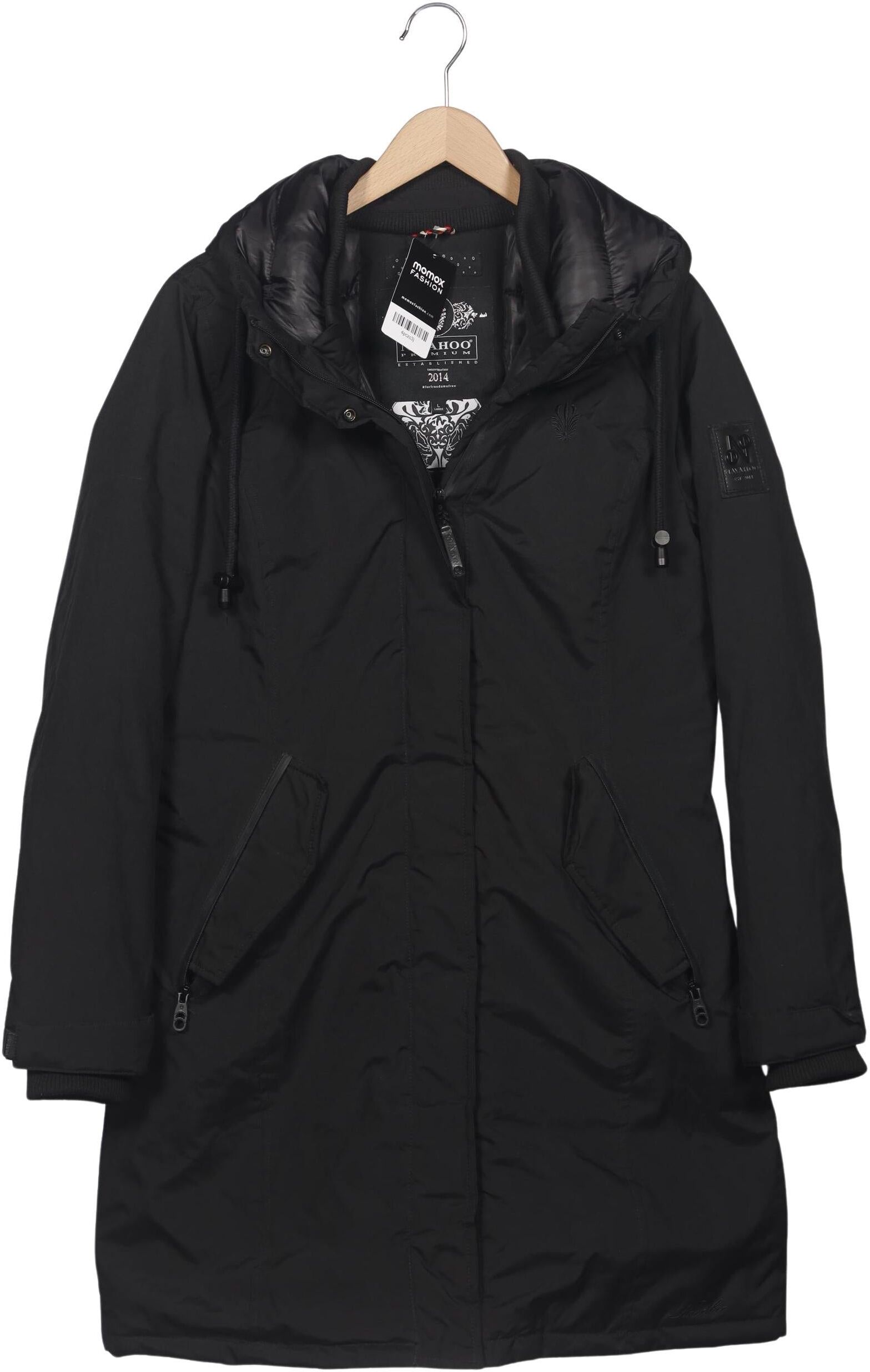 Navahoo Damen Mantel, Schwarz, Gr. L, Synthetik - Second Hand