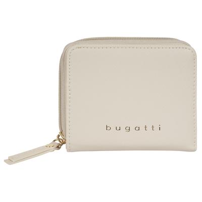 Geldbörse BUGATTI "BUGATTI Damen ELLA SAFFIANO", Damen, beige, Kunstfaser, Kleinlederwaren